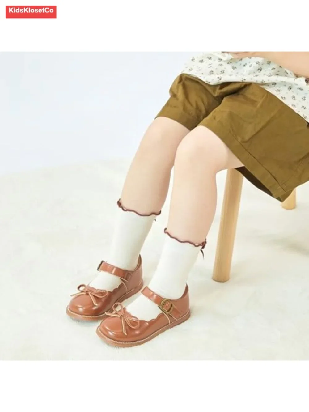 Girls Oxford Flats Mary Jane T-Strap School Uniform Party Shoes Hook & Loop